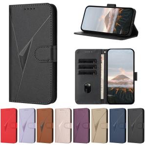 Luxury 3D Triangle Wallet Flip PU Leather Card Slot Stand TPU Inner Case For iPhone 16E 16 15 14 13 12 11 Pro Max 8 Plus Samsung S25 Ultra